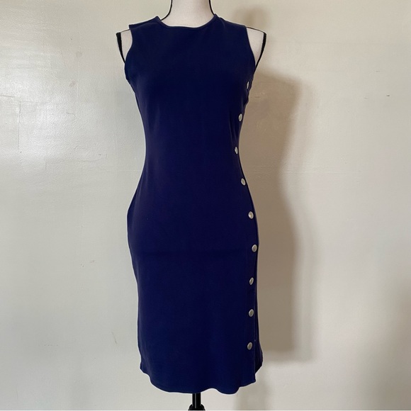 SUPERFOXX Anaise Button Detail Ponte Knit Dress - Picture 4 of 8